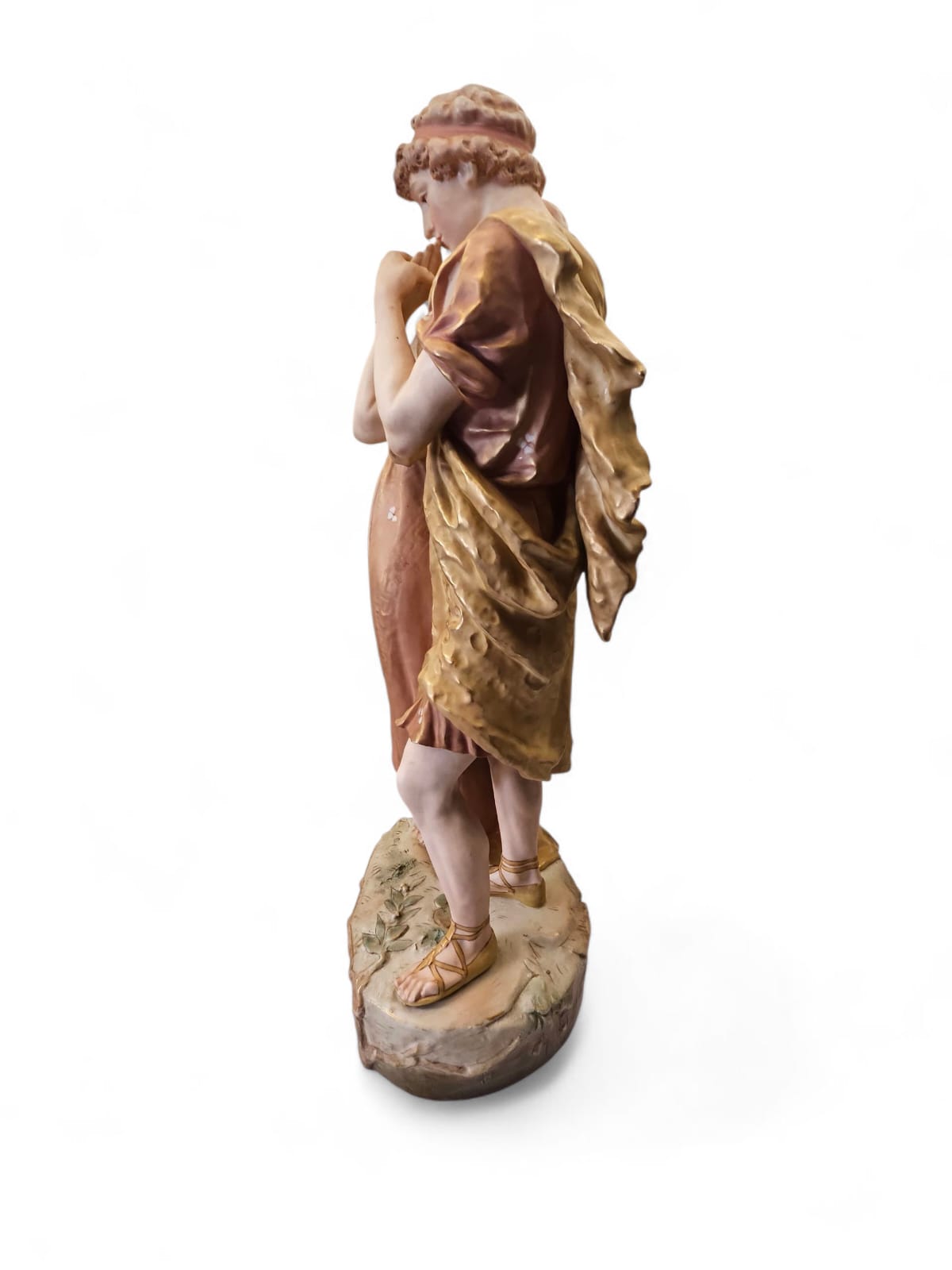 Large Antique ROYAL DUX Porcelain Statue Figural Group "Wedded Grecian Lovers"