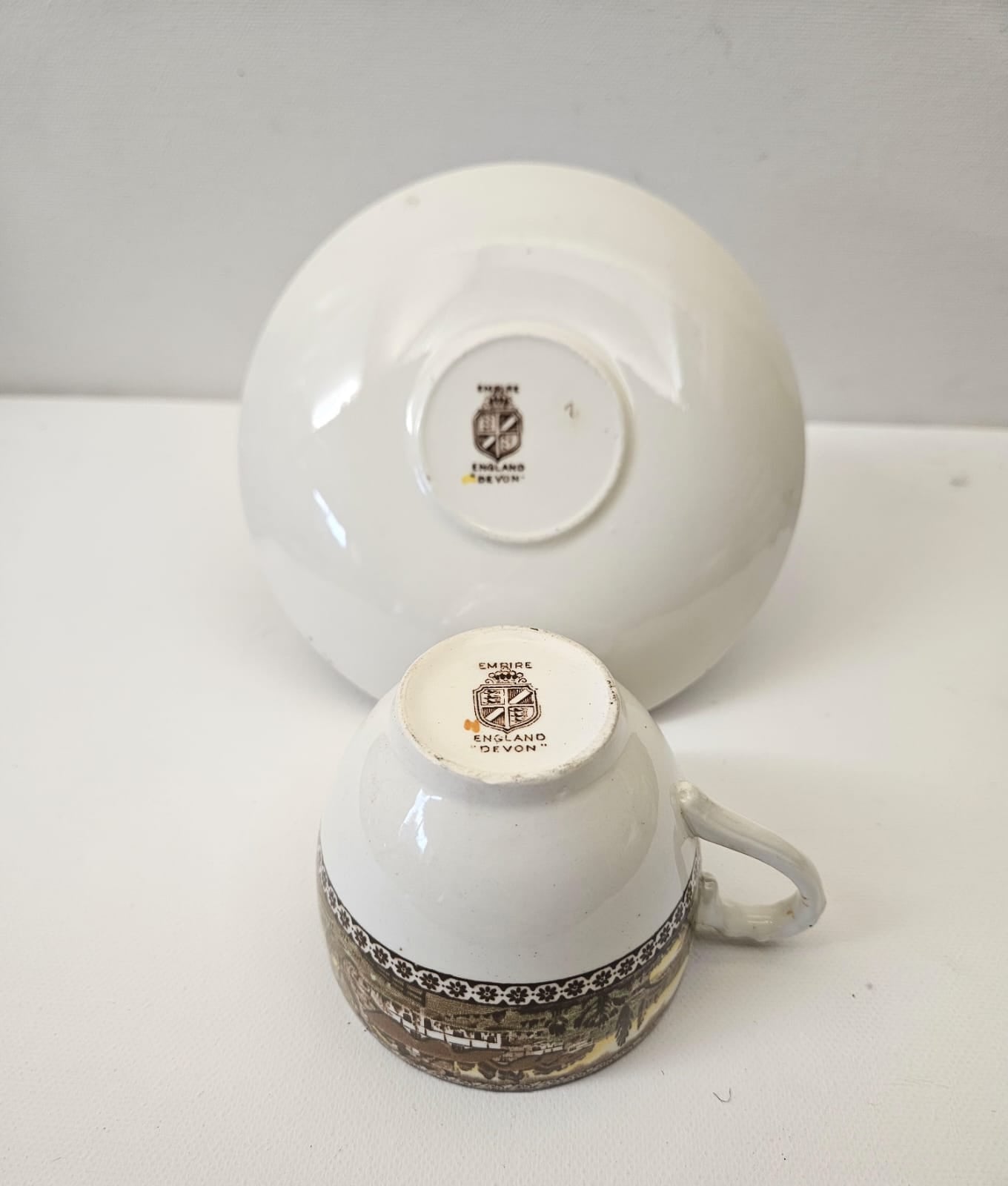 Vintage Empire England Devon Tea Set for 7 people - c1930s (a574)
