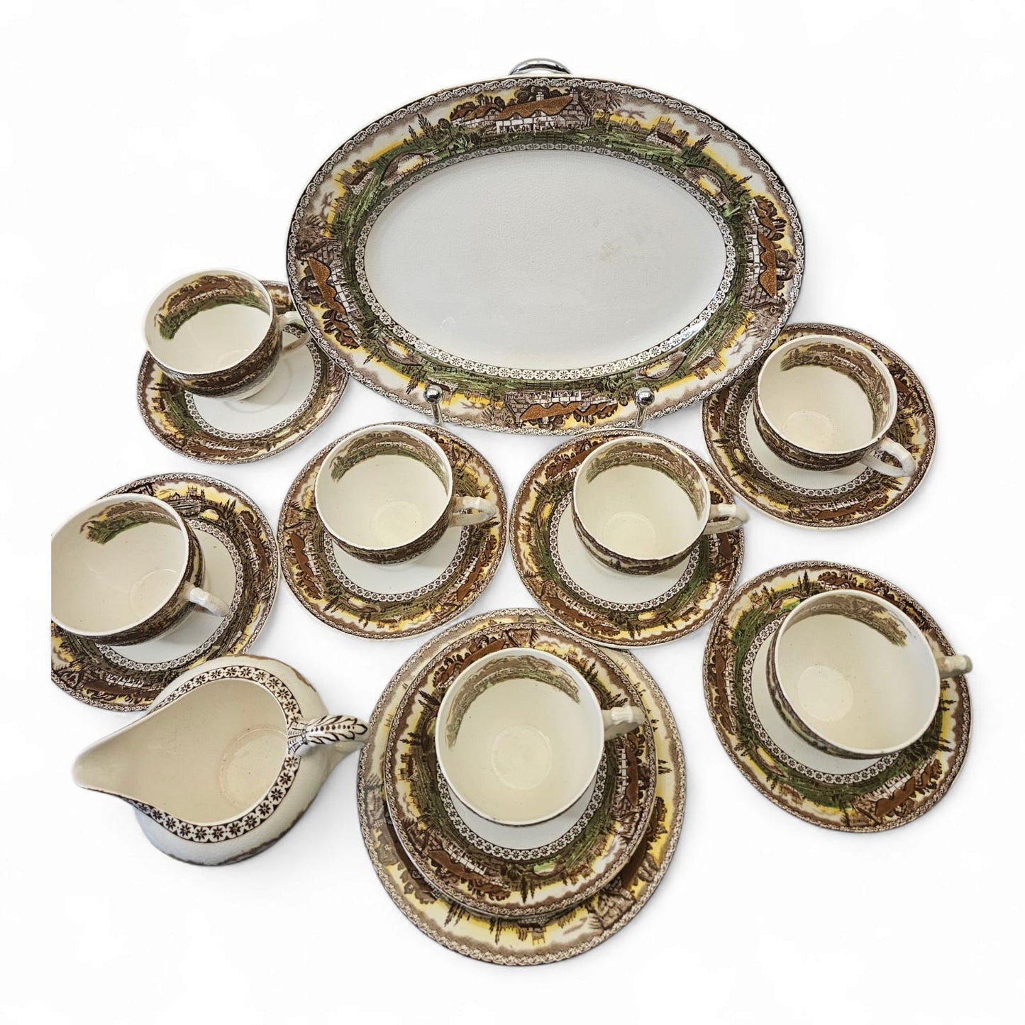 Vintage Empire England Devon Tea Set for 7 people - c1930s (a574)
