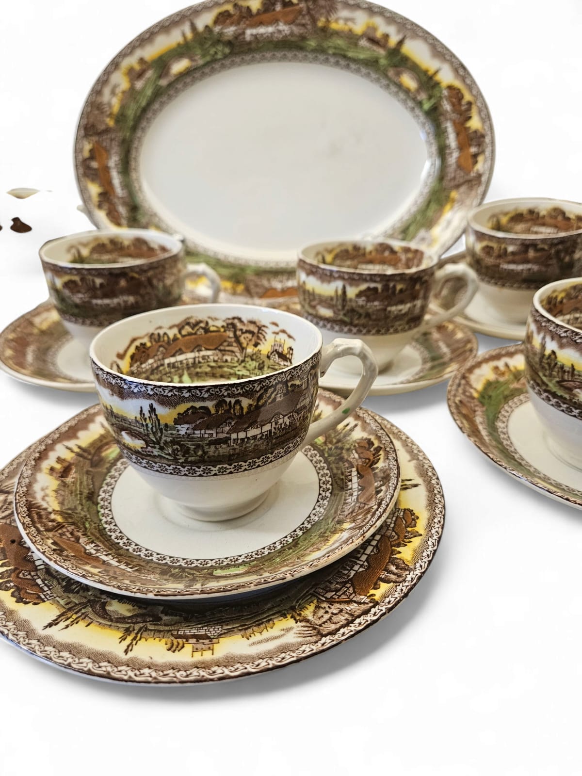 Vintage Empire England Devon Tea Set for 7 people - c1930s (a574)