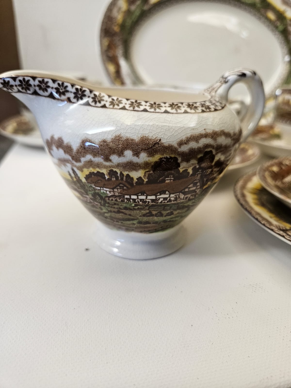 Vintage Empire England Devon Tea Set for 7 people - c1930s (a574)