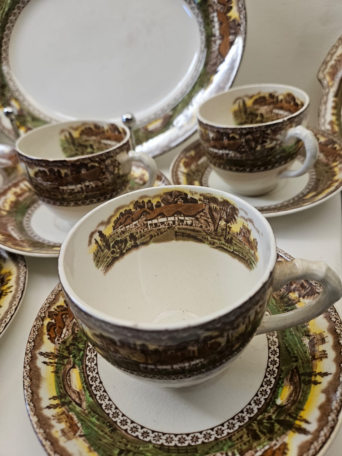 Vintage Empire England Devon Tea Set for 7 people - c1930s (a574)