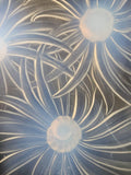 Art Deco Bowl by Etling in Opalescent Glass with Anemone Design, 1920s ( 2 available)