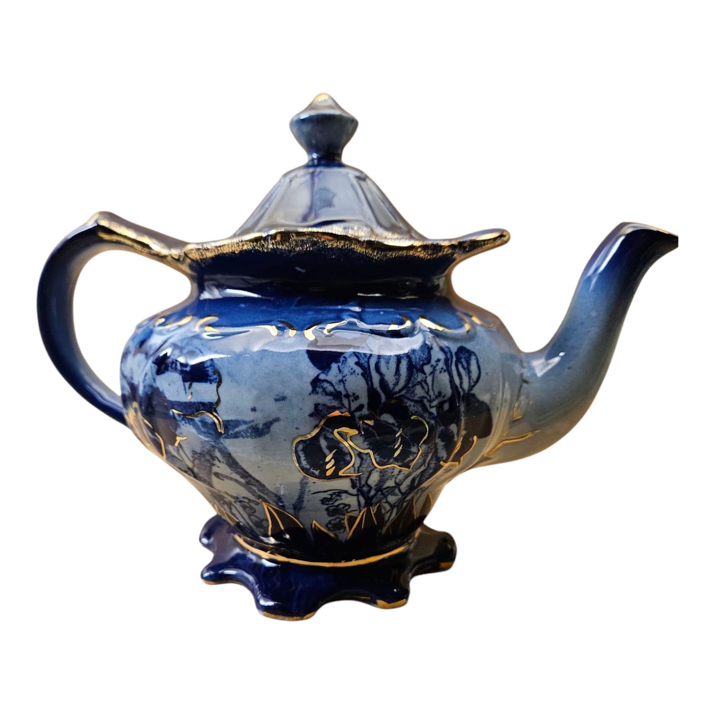 Wood & Son Flow Blue Tea Pot (reproduction) 1970s