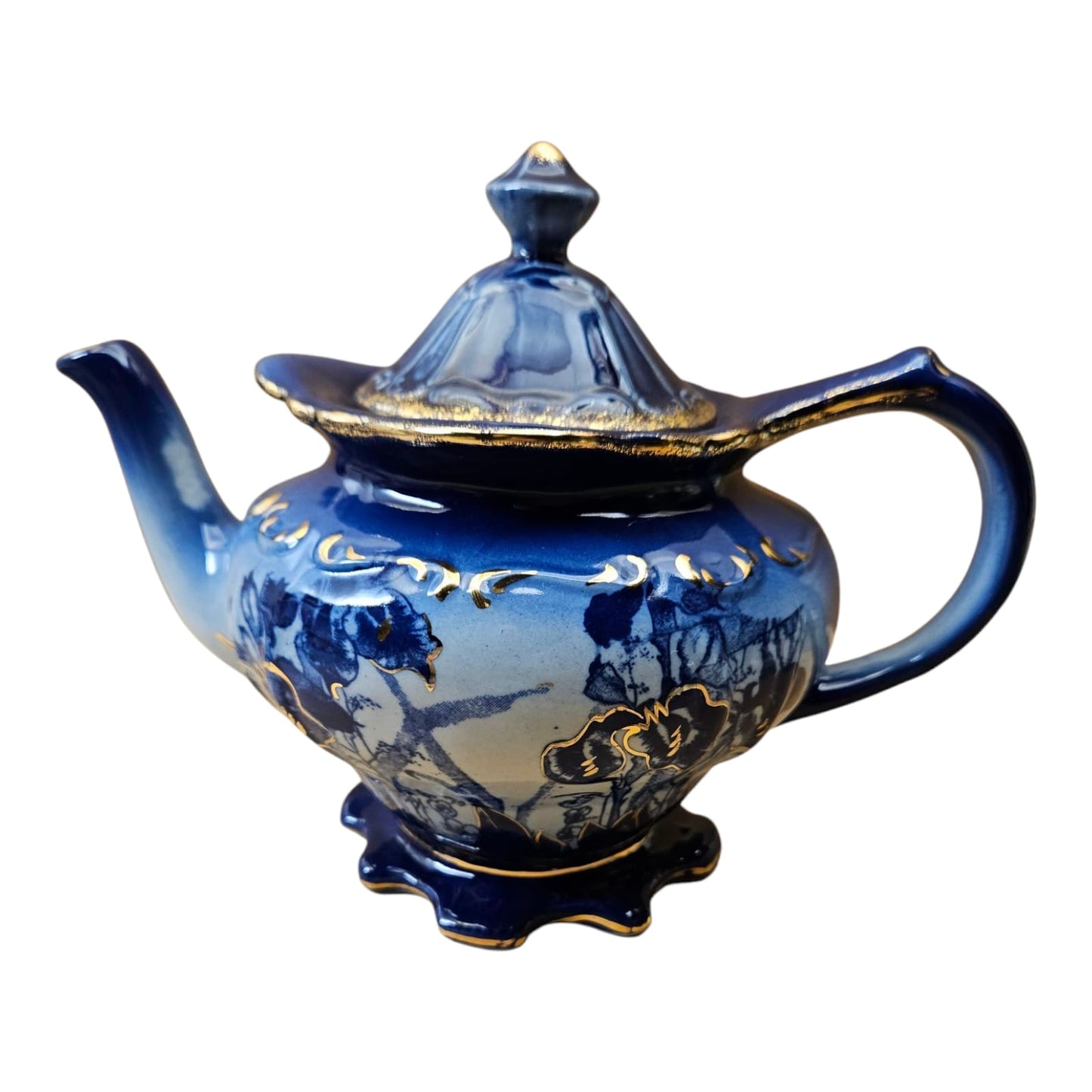 Wood & Son Flow Blue Tea Pot (reproduction) 1970s