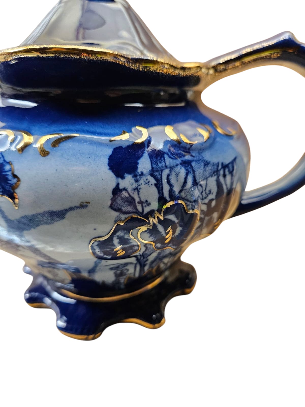 Wood & Son Flow Blue Tea Pot (reproduction) 1970s