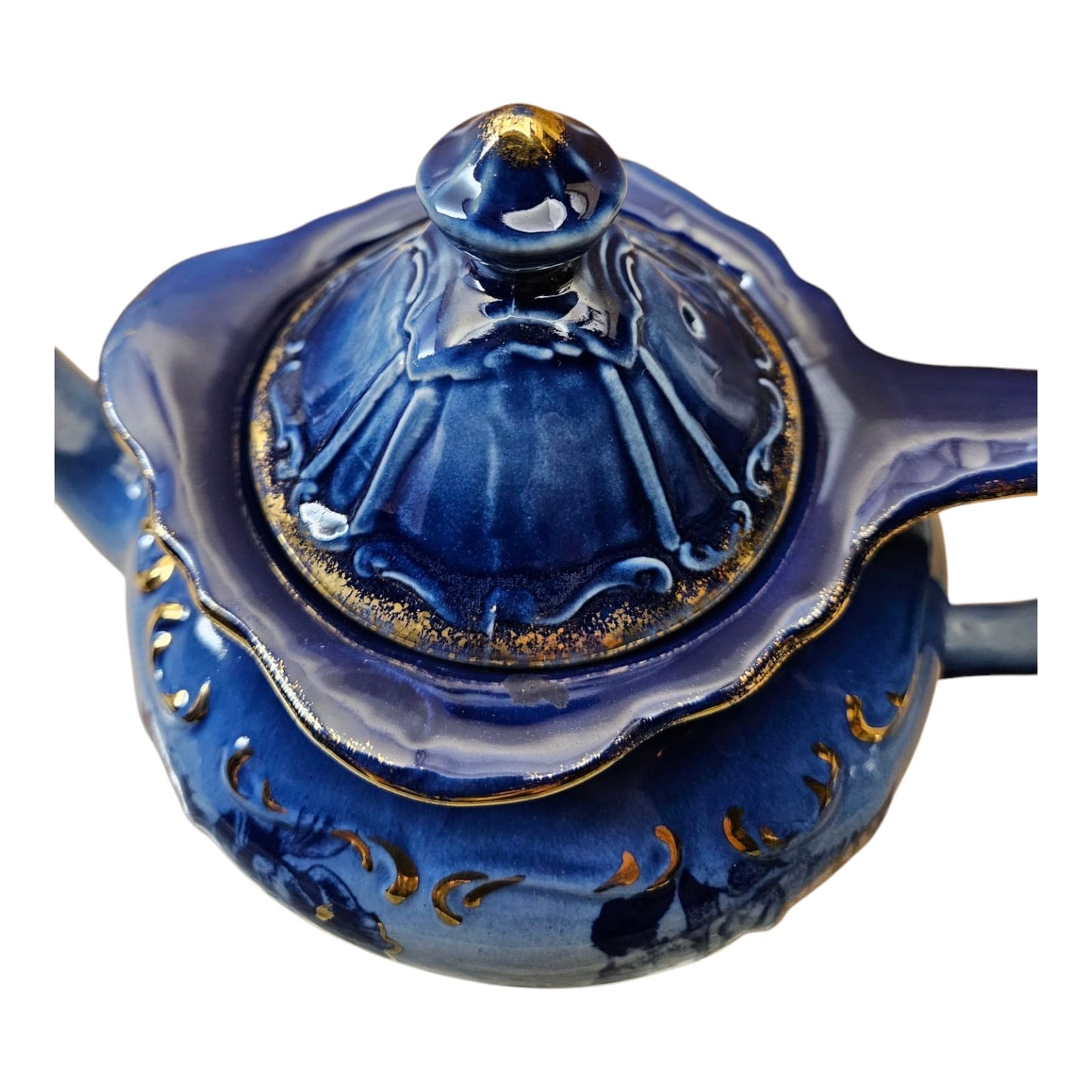 Wood & Son Flow Blue Tea Pot (reproduction) 1970s