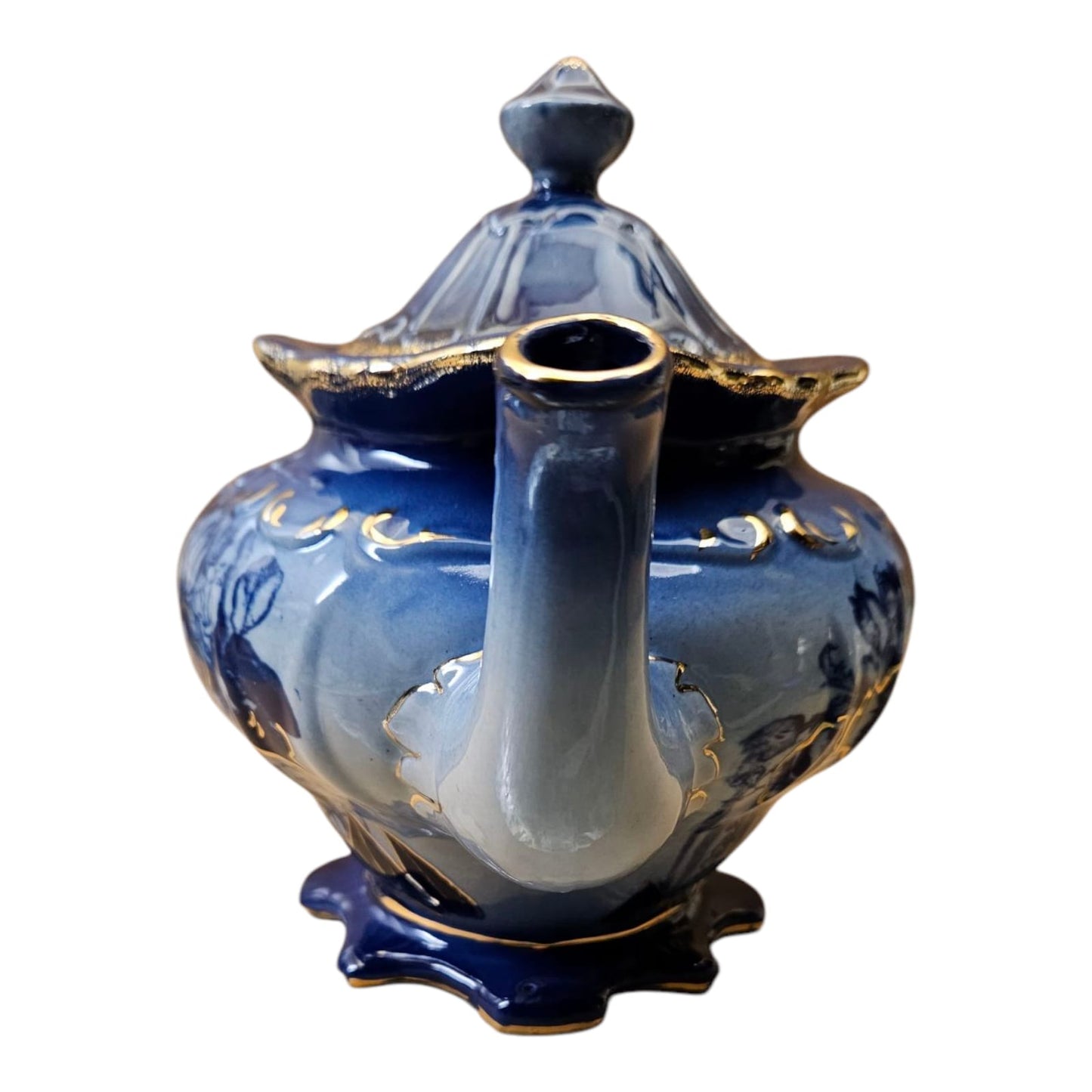 Wood & Son Flow Blue Tea Pot (reproduction) 1970s