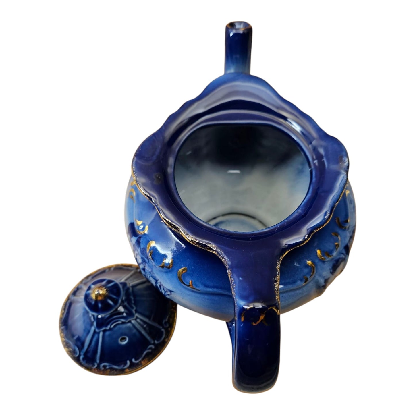 Wood & Son Flow Blue Tea Pot (reproduction) 1970s