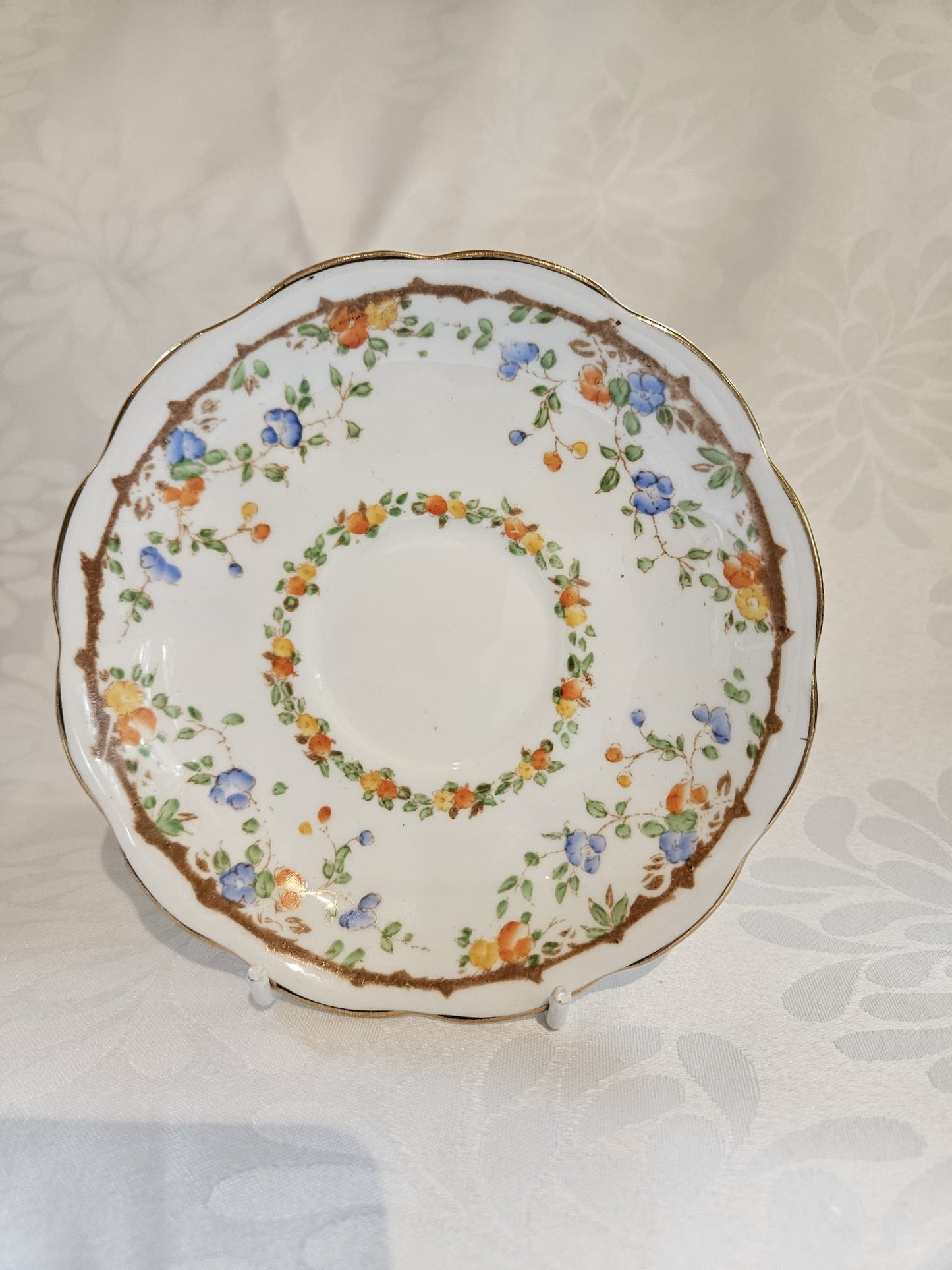 Early Royal Albert Crown China "Gaiety Brown" 14 pc Tea set (1927-1935)