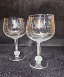 Pair of crystal goblets by Lalique France (H 16.5cm)