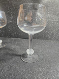 Pair of crystal goblets by Lalique France (H 16.5cm)