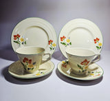 Vintage hand painted Grindley Tea set for 4 - Art Deco - Period 1936-1954