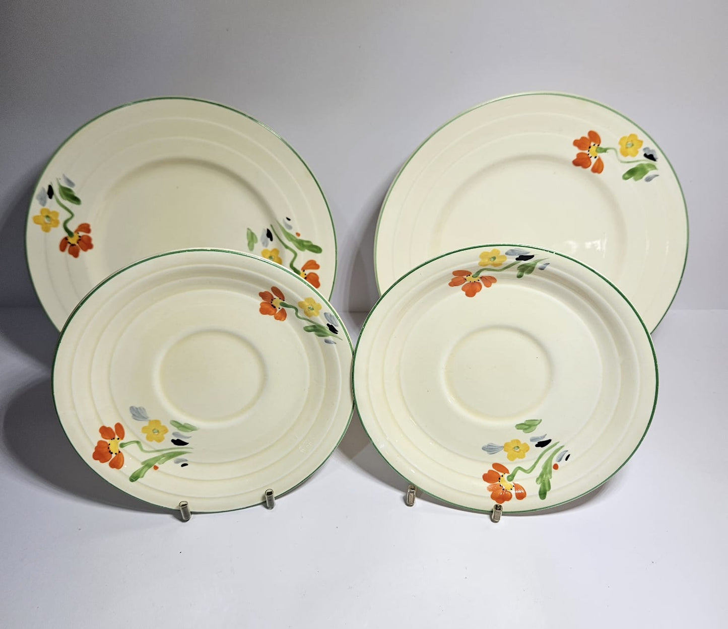 Vintage hand painted Grindley Tea set for 4 - Art Deco - Period 1936-1954