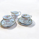 Service à thé en porcelaine fine Jackson & Gosling GROSVENOR pour 2 personnes (7 pièces)