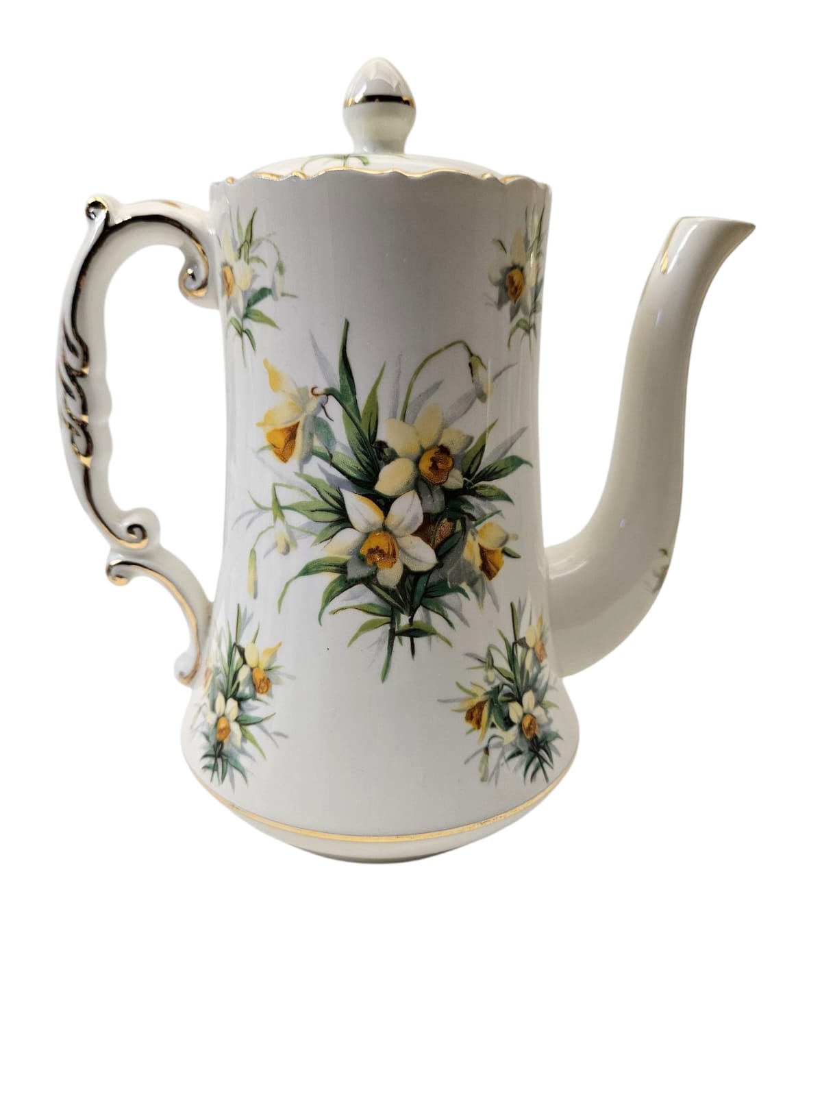 Vintage Hammersley Bone China 15pc Coffee Set Yellow Jonquils 1940s