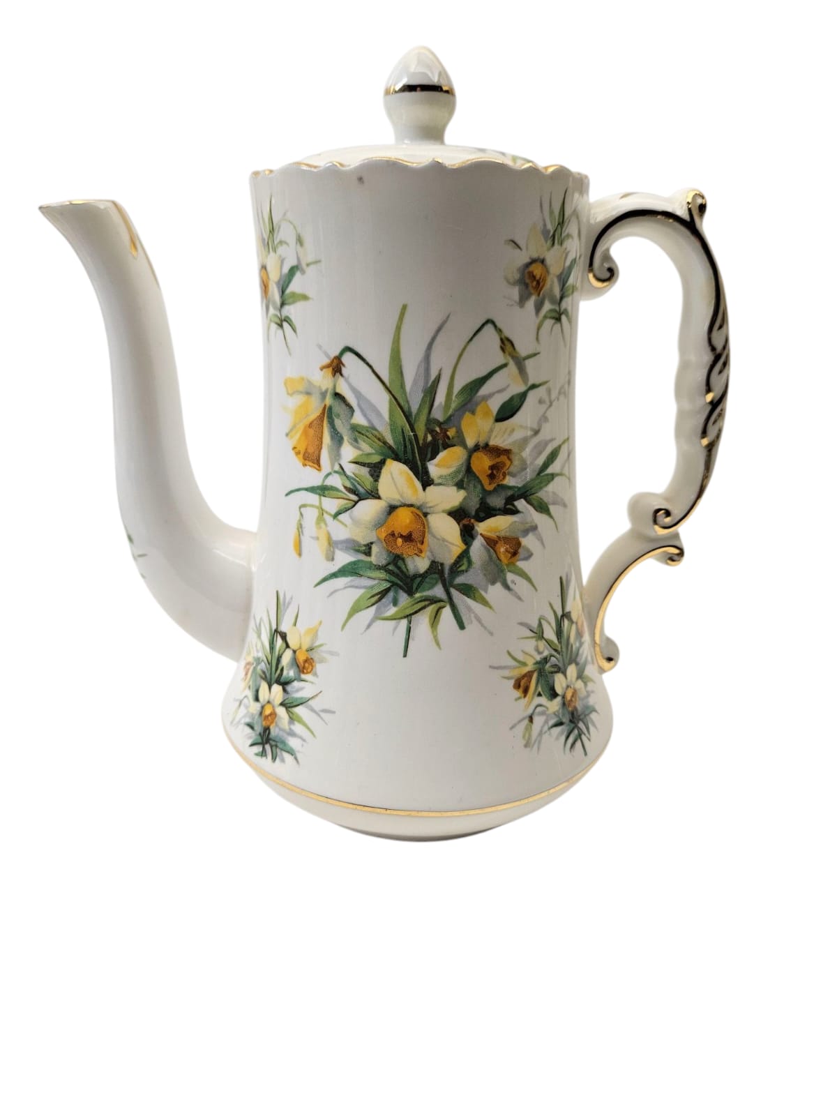 Vintage Hammersley Bone China 15pc Coffee Set Yellow Jonquils 1940s
