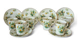 Vintage Hammersley Bone China 14pc Coffee Set Yellow Jonquils 1940s