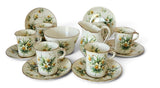 Vintage Hammersley Bone China 14pc Coffee Set Yellow Jonquils 1940s
