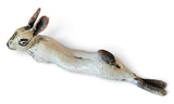 Rare Raku fired studio pottery sculpture of a Hare by Lawson E. Rudge