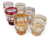 6 x Harlequin MCM Collectable Tumblers Grape Vine Gold Trim