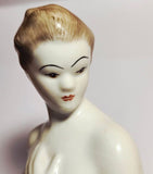 HOLLOHAZA Porcelain "Spring Wind" Figurine Art Deco Nude woman circa 1930s