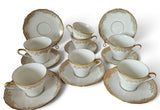 Hutschenreuther Bavaria "Gold Lace" teacups (7) Model #50069