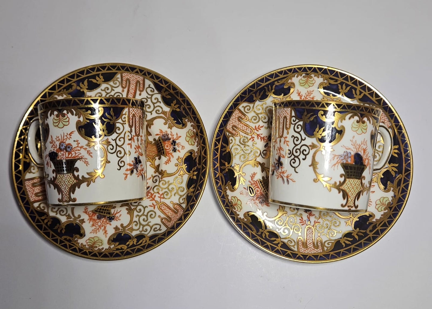 Antique Royal Crown Derby duos, pattern 3788, Circa 1925