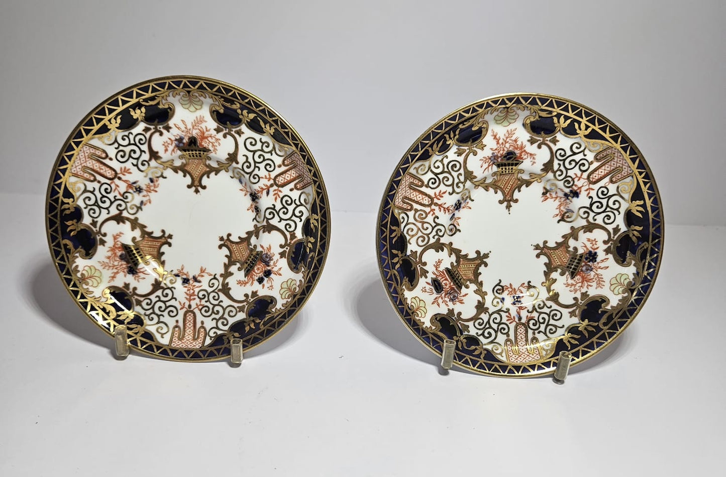 Antique Royal Crown Derby duos, pattern 3788, Circa 1925