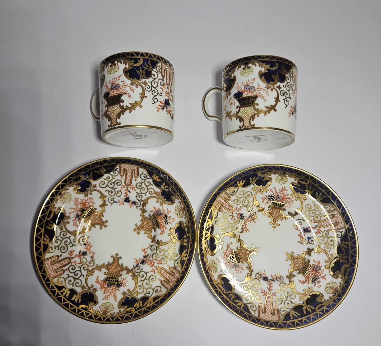 Antique Royal Crown Derby duos, pattern 3788, Circa 1925