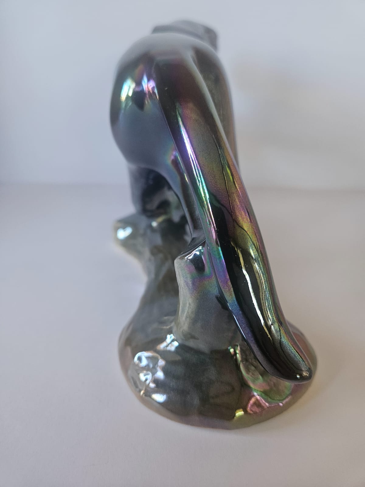 JEMA HOLLAND Panther no. 780, Kitsch Lustreware ceramic 1960's Panther Figure