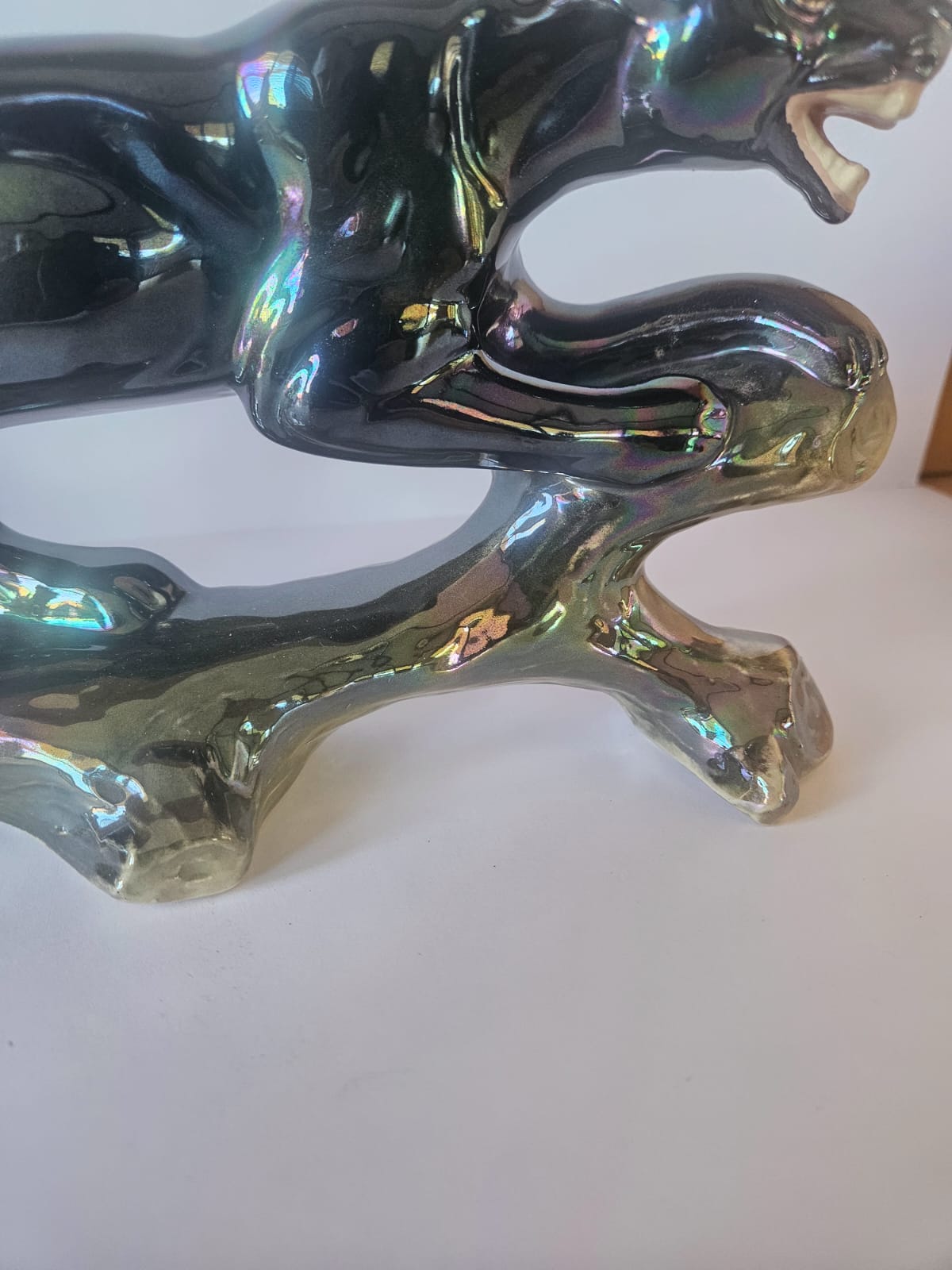 JEMA HOLLAND Panther no. 780, Kitsch Lustreware ceramic 1960's Panther Figure