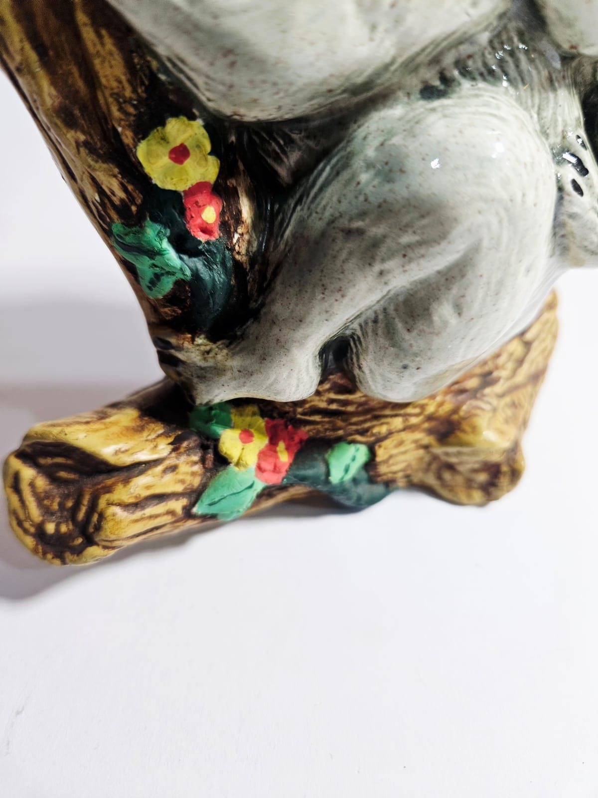 Koala & Joey on a branch Australian Pottery signed JH - Rare