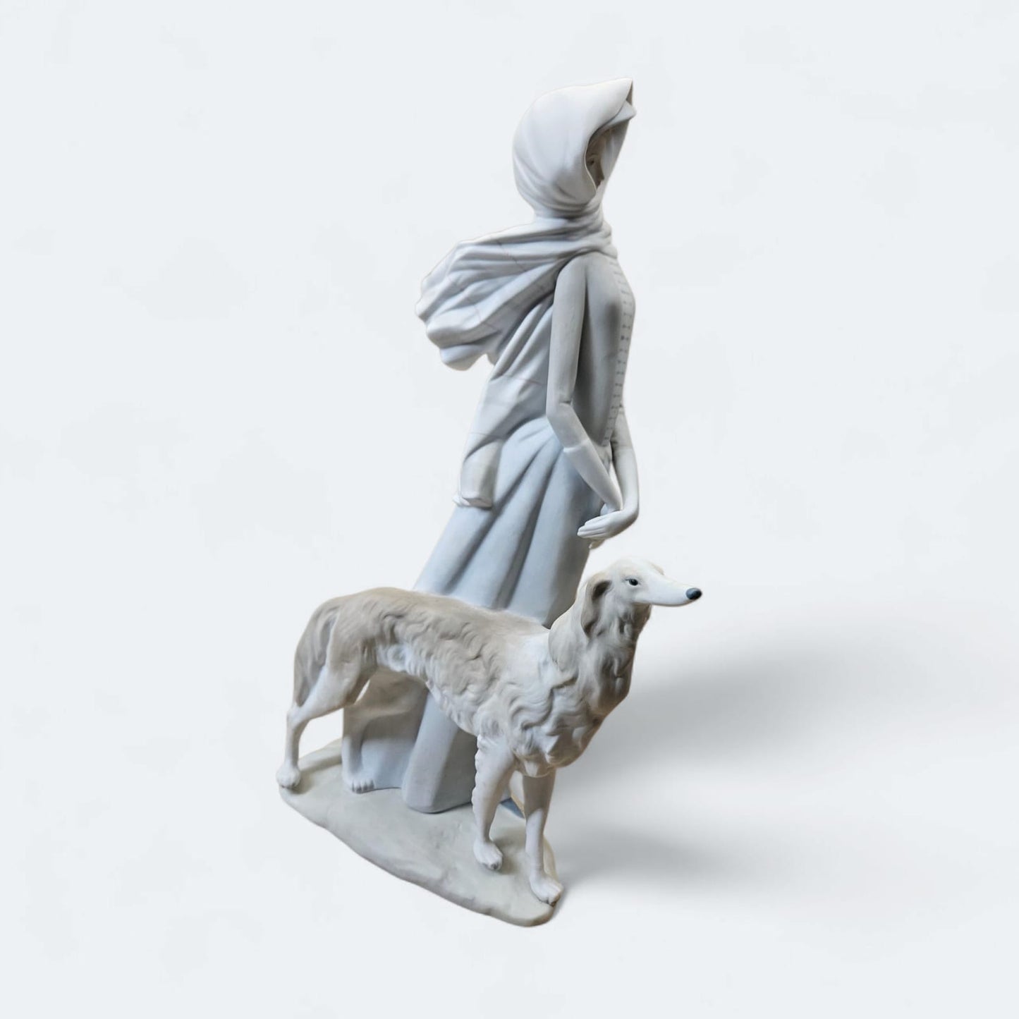 Large Lladro figurine #4594 "Lady with Greyhound" issued in 1969