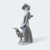 Large Lladro figurine #4594 "Lady with Greyhound" issued in 1969