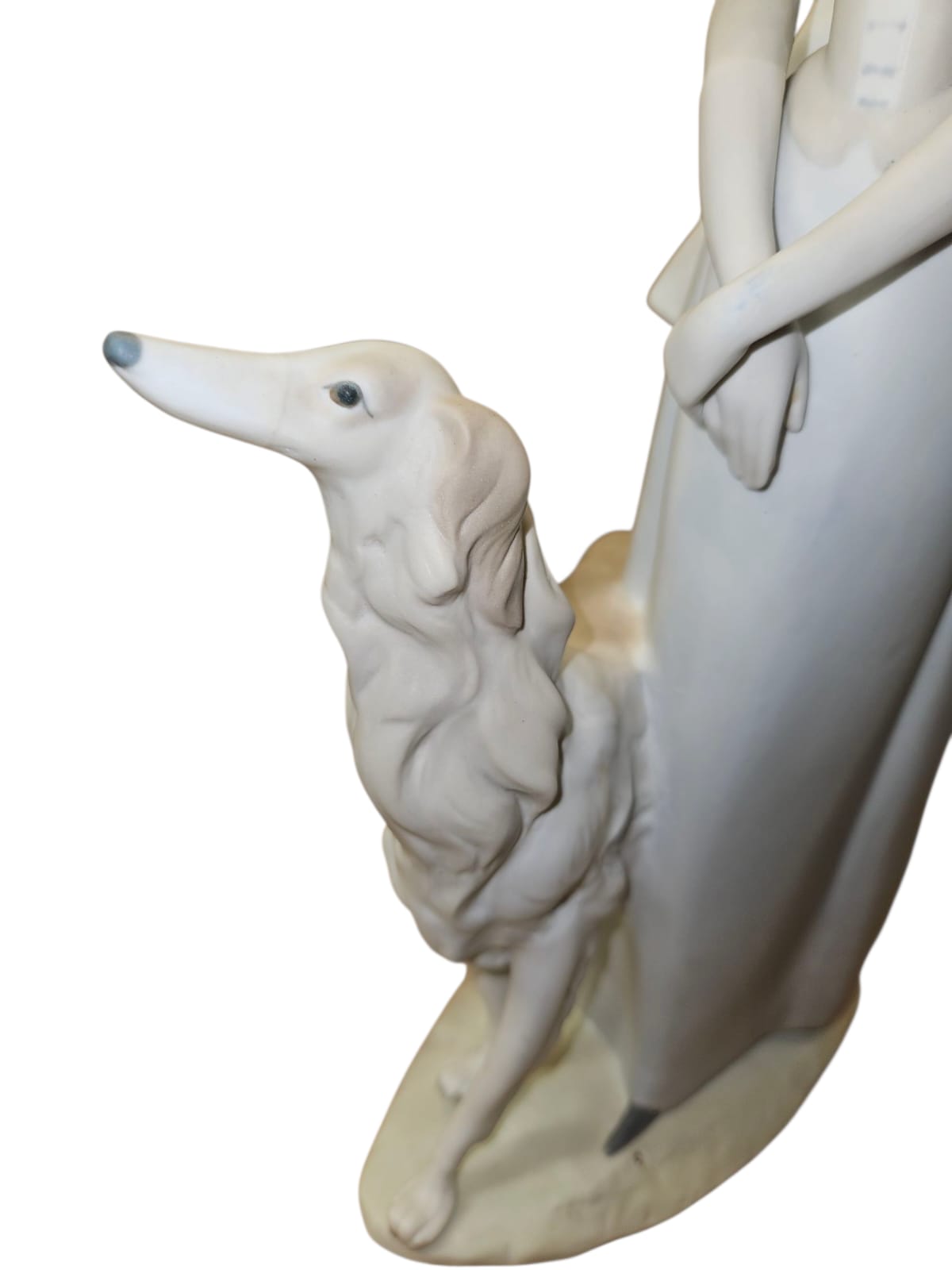 Large Lladro figurine #4594 "Lady with Greyhound" issued in 1969