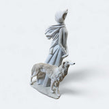 Large Lladro figurine #4594 "Lady with Greyhound" issued in 1969