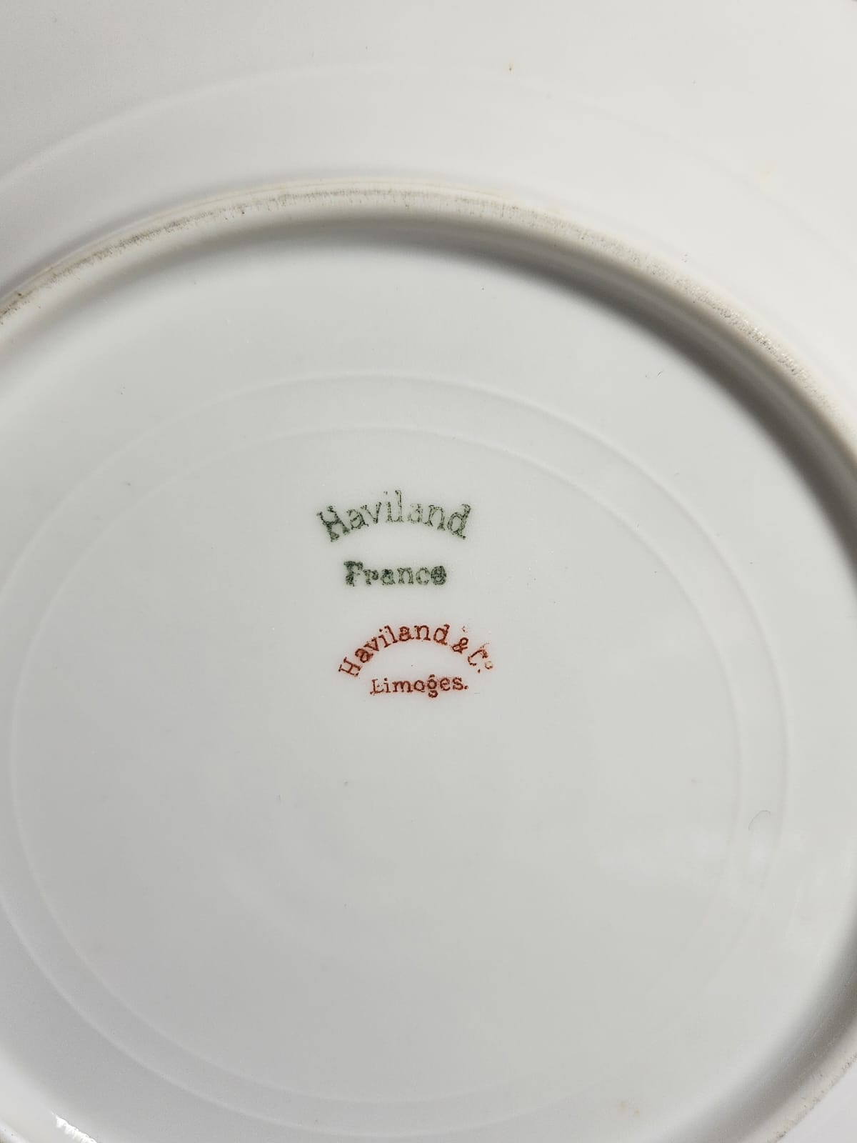 2 x Haviland & Co. Limoges France Hand Painted trios & Cake Plate circa 1920
