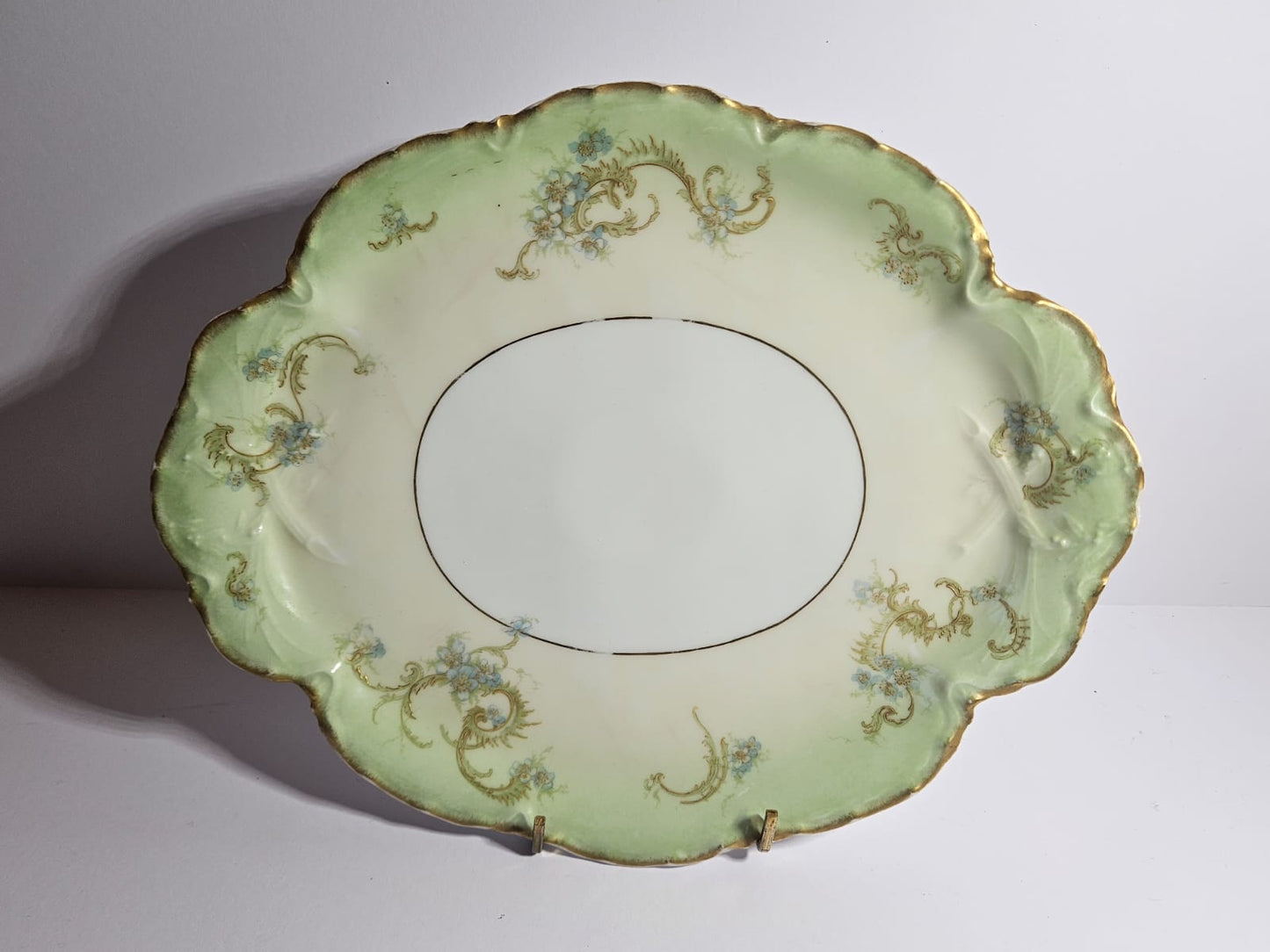 2 x Haviland & Co. Limoges France Hand Painted trios & Cake Plate circa 1920