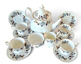 Royal Albert Bone China LORRAINE Grape Leaf 14 pcs Tea set