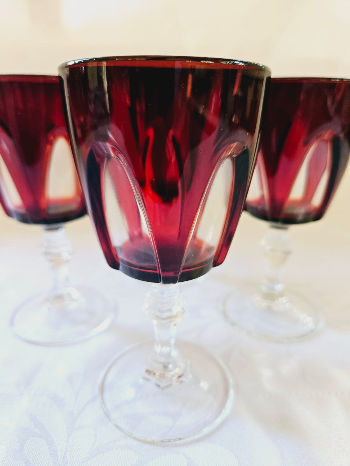 Set of 4 Vintage Luminarc Arcoroc Wine Glasses by Cristal D'Arques Durand