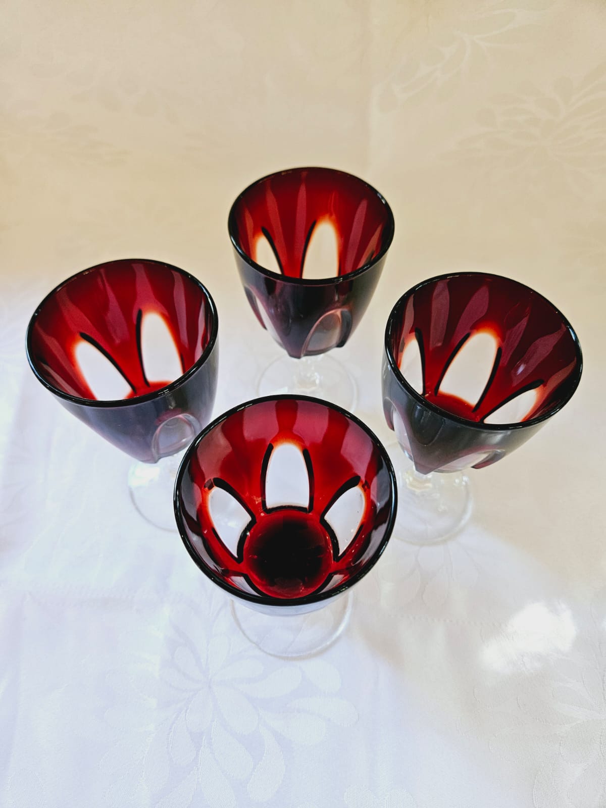 Set of 4 Vintage Luminarc Arcoroc Wine Glasses by Cristal D'Arques Durand
