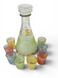 1950s Liqueur / Decanter / Glasses Set of 7 "LUXHEM" France Vintage 1960