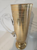 Vintage French Gold Pinstripe Jug and goblet 1960s