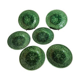 Set of six small majolica plates C. 1870