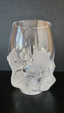Lalique "HEDERA" clear and frosted glass with moulded Ivy leaf design