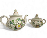 Théière et sucrier vintage Masons Paynsley Green