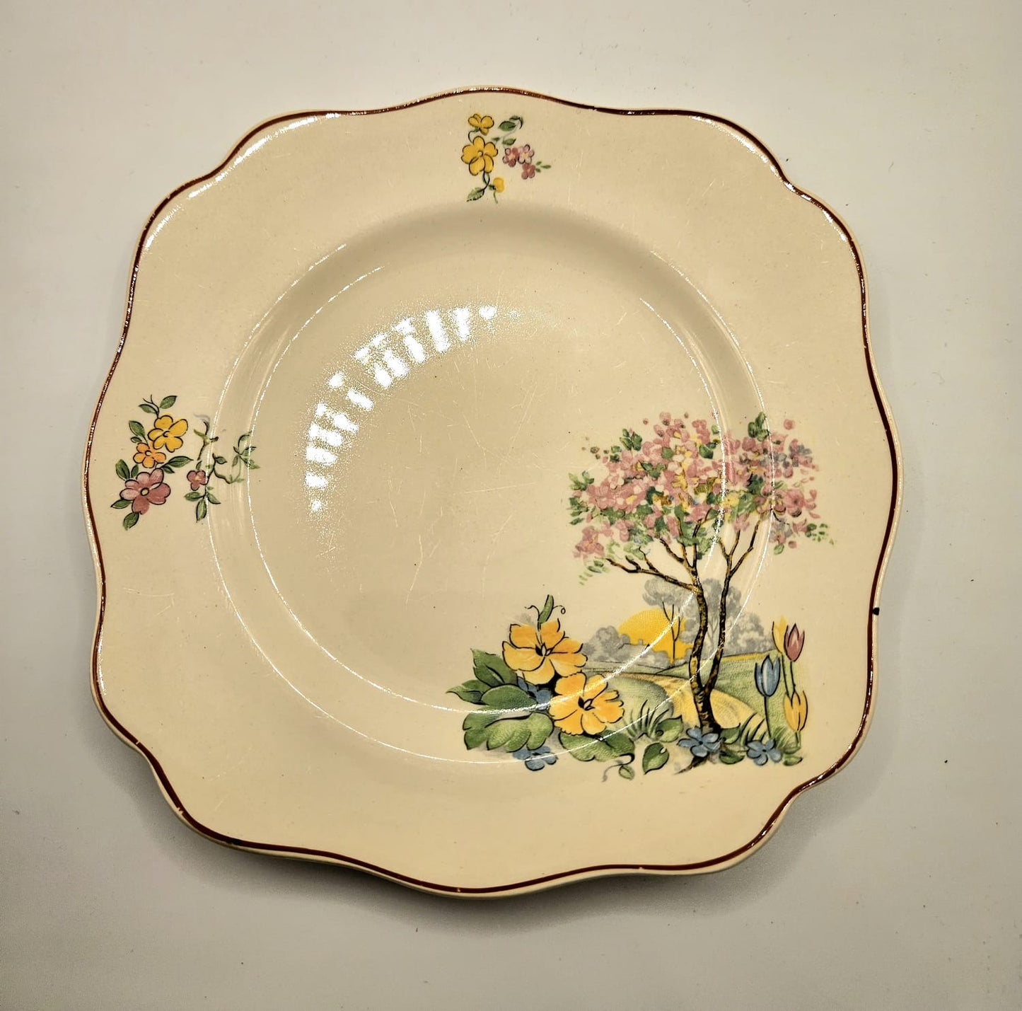 Rare Antique Alfred Meakin Marigold Astoria Trio