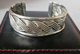 Mexico Braided Taxco Cuff 925 Sterling Silver Bangle 62g