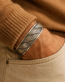 Mexico Braided Taxco Cuff 925 Sterling Silver Bangle 62g
